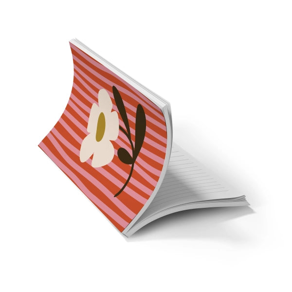 Daisy Stripes Soft Touch Classic Layflat Notebook