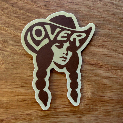 Lover (Chocolate/Sand) Vinyl Sticker 3"