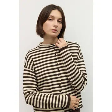 The Cecelia Cardigan - Brown/Cream