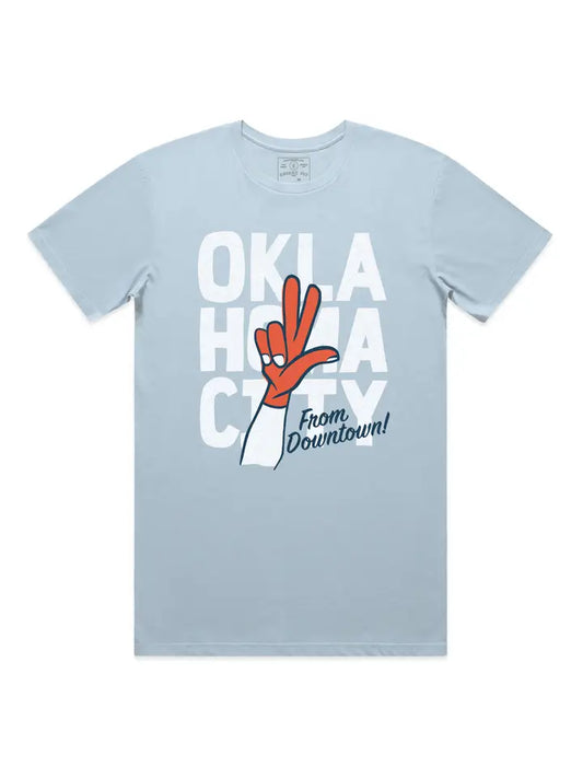 From Downtown Thunder Tee - Vintage Denim