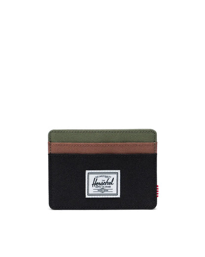 Charlie Cardholder Black/Four Leaf Clover