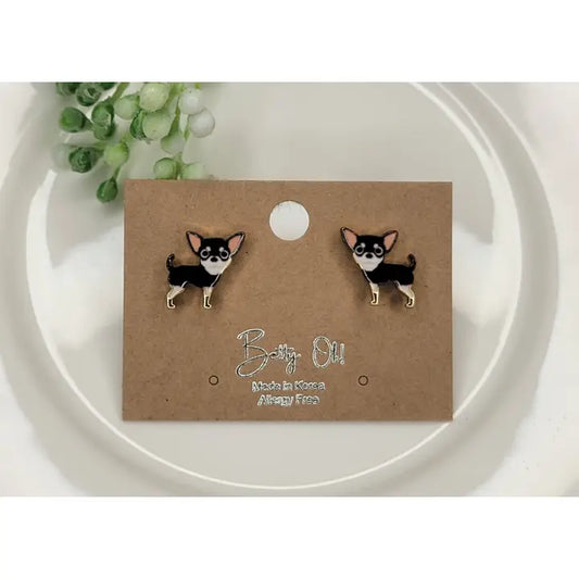 Chihuahua Stud Earrings