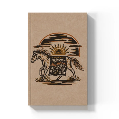 Western Horse Kraft Layflat Notebook Journal
