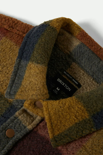 Bowery L/S Arctic Stretch Fleece - Rust/Copper Plaid