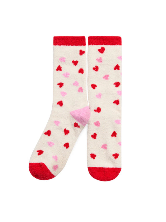 Candy Heart Socks - Ivory