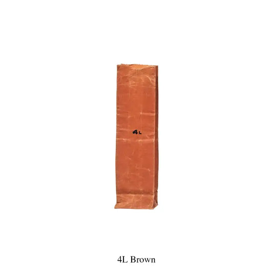 Waxed Cotton Grocery Bag - 4L Brown