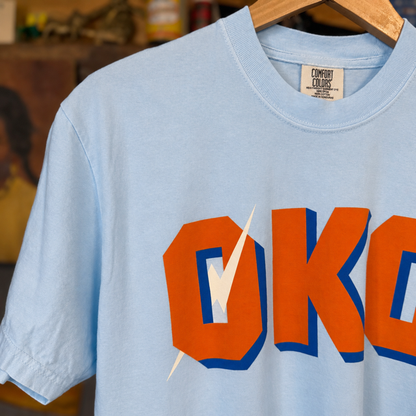 OKC Bolt Drop Tee - Chambray