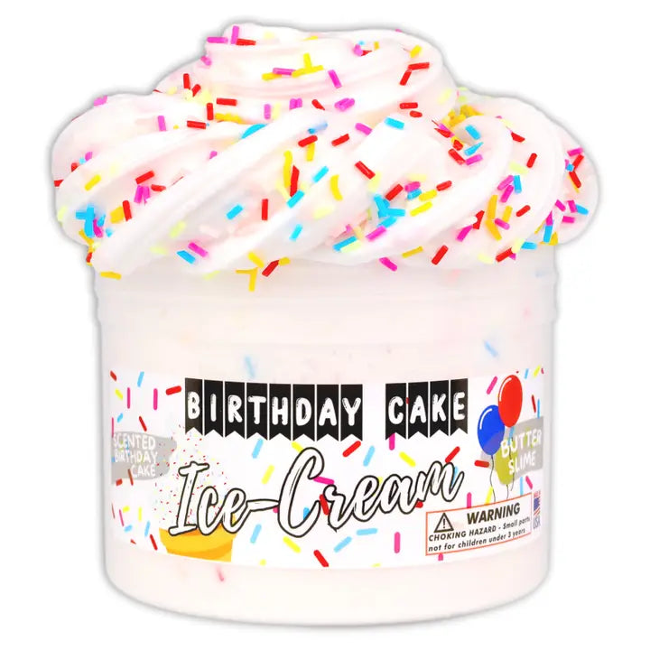 Birthday Cake Ice Cream Slime