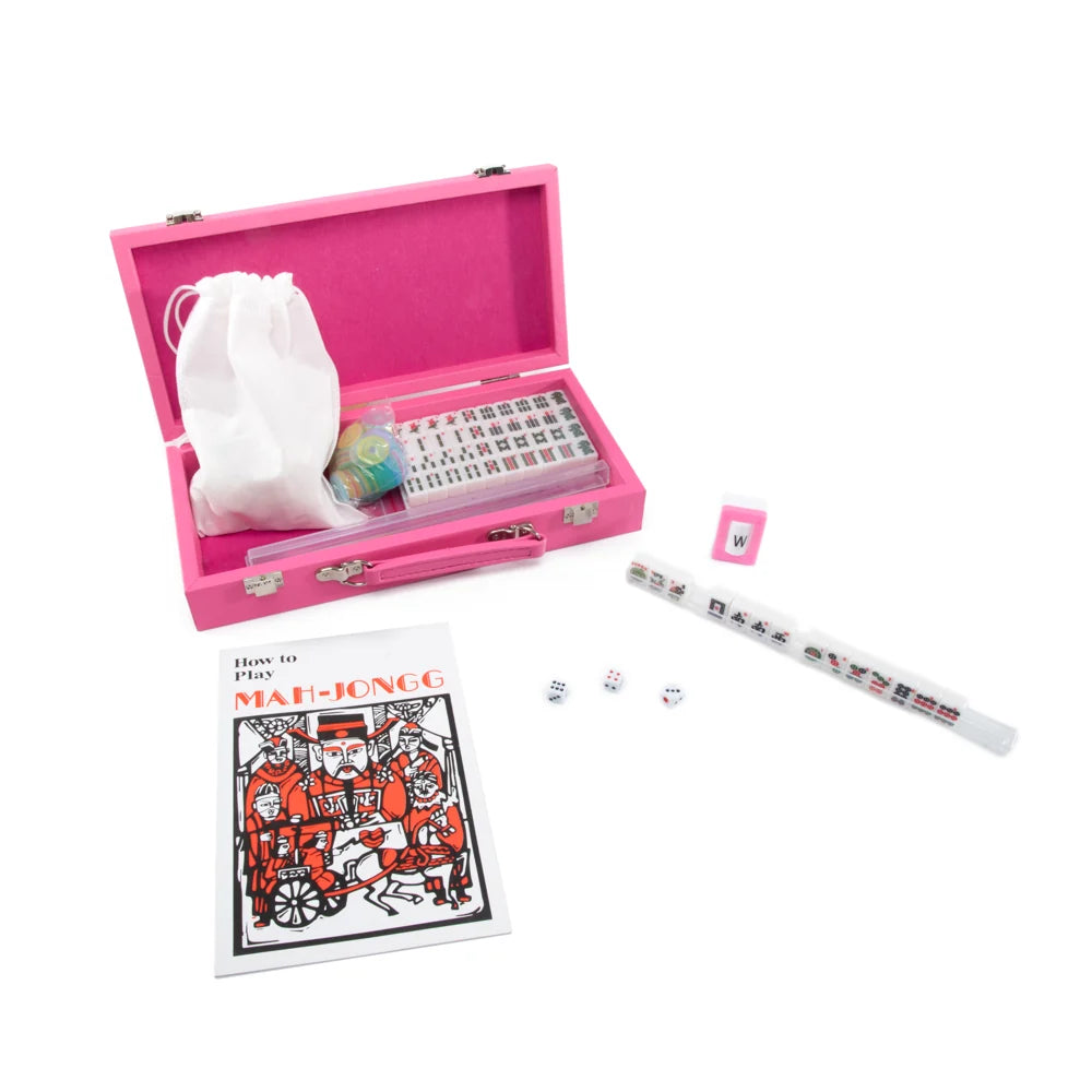 Mini Travel Mahjong Set - Pink