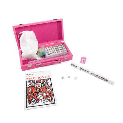 Mini Travel Mahjong Set - Pink
