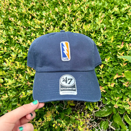 OKC Bolt Logo Patch Hat - Navy Dad Hat