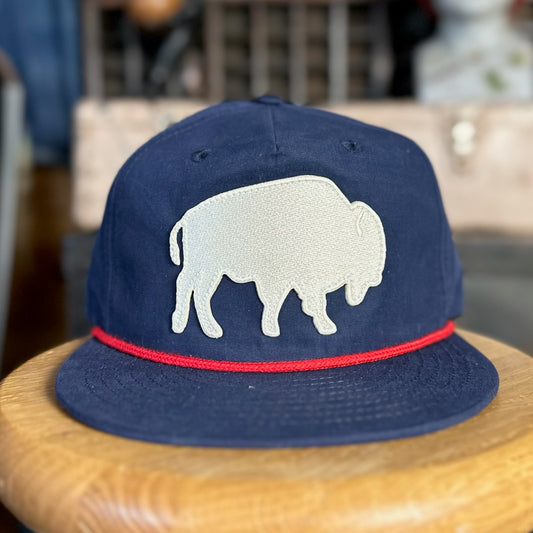 White Bison Hat - Navy