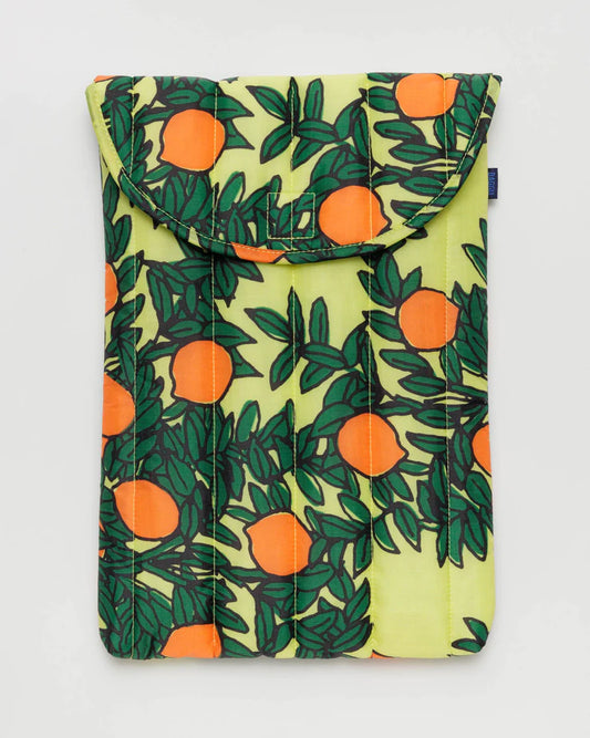 Puffy Laptop Sleeve 16" - Orange Tree Yellow