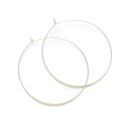 1.5" Classic Hoops - Silver