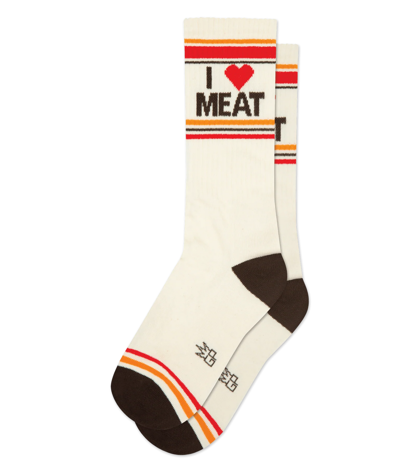 I Heart Meat Gym Crew Socks