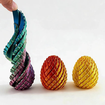 3D Printed Dragon Egg Twisty Fidget Toy Stress-Relief Toy - Rainbow