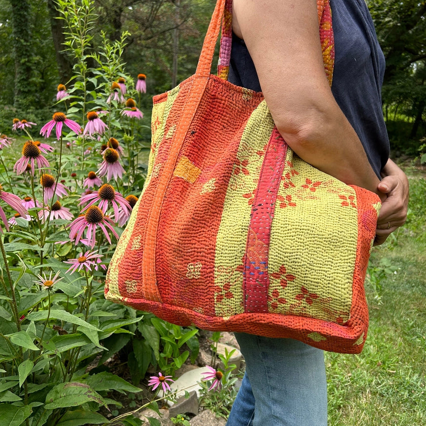 Overnight Kantha Tote Bags | Recycled Sarees 100%