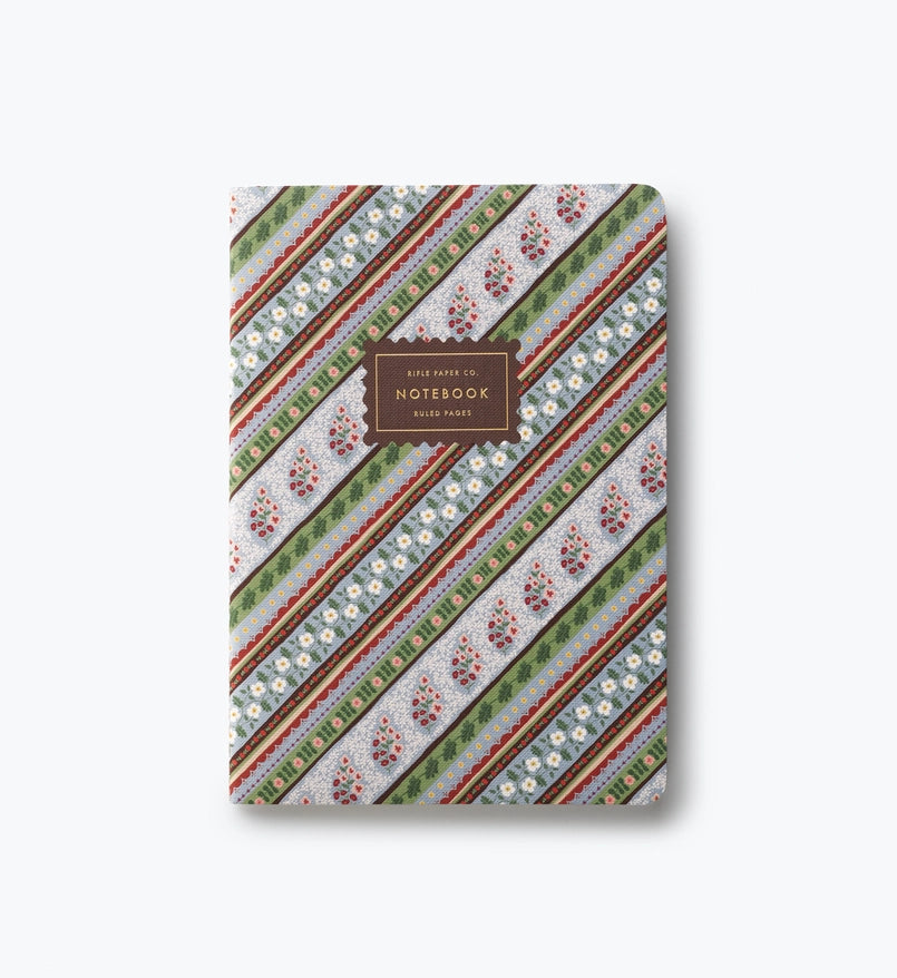 Assorted Set of 3 Paisley Notebooks