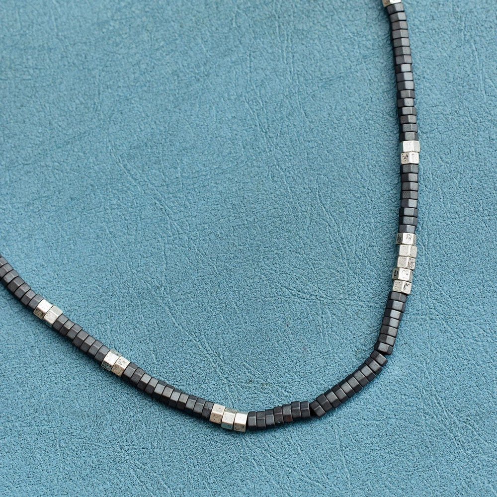 Faceted Pyrite Bead Necklace