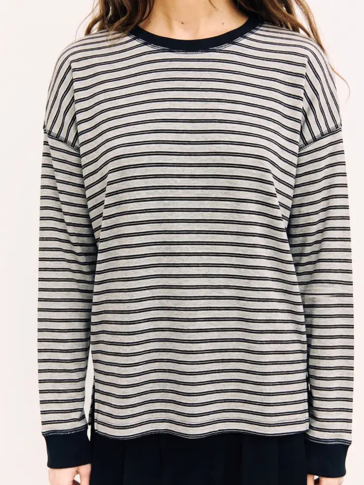 The Joanna Top - Heather Grey Multi