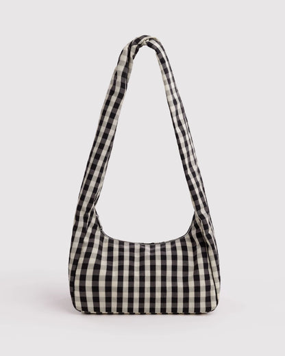 Nylon Meringue Bag - Black & Cream Gingham