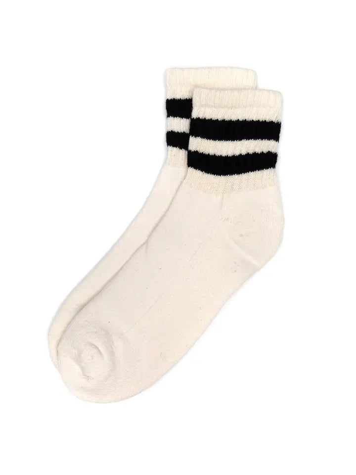 The Mono Stripe Quarter Crew Socks
