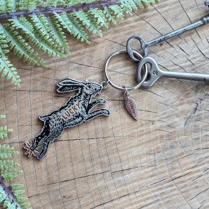 Lucky Rabbit Keychain – Blue Seven