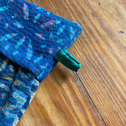 Indigo Kantha Holiday Christmas Stocking