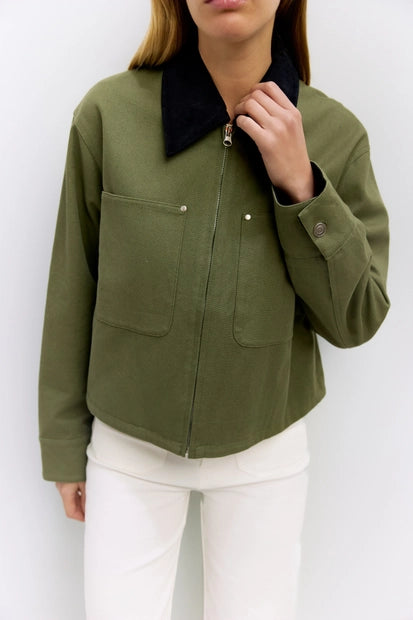Laurel Jacket - Olive/Navy