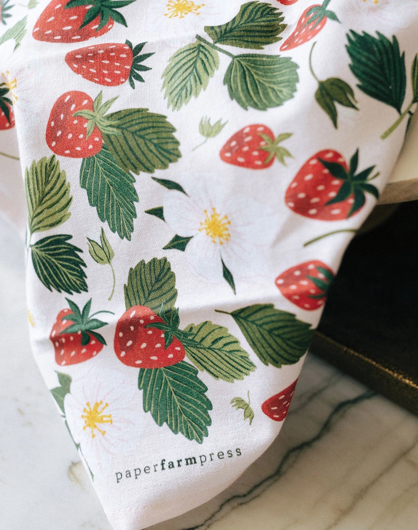 Strawberry Patch Tea Towel