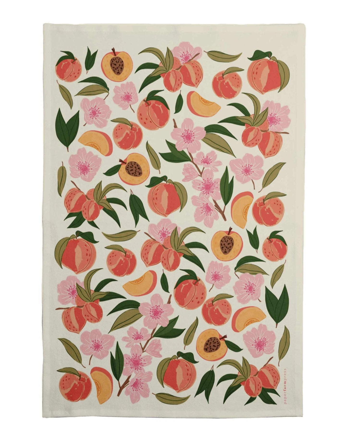 Peach Blossom Tea Towel