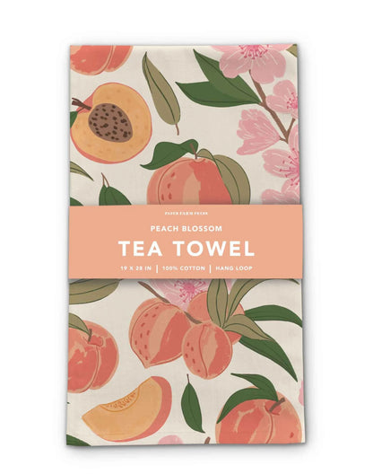 Peach Blossom Tea Towel