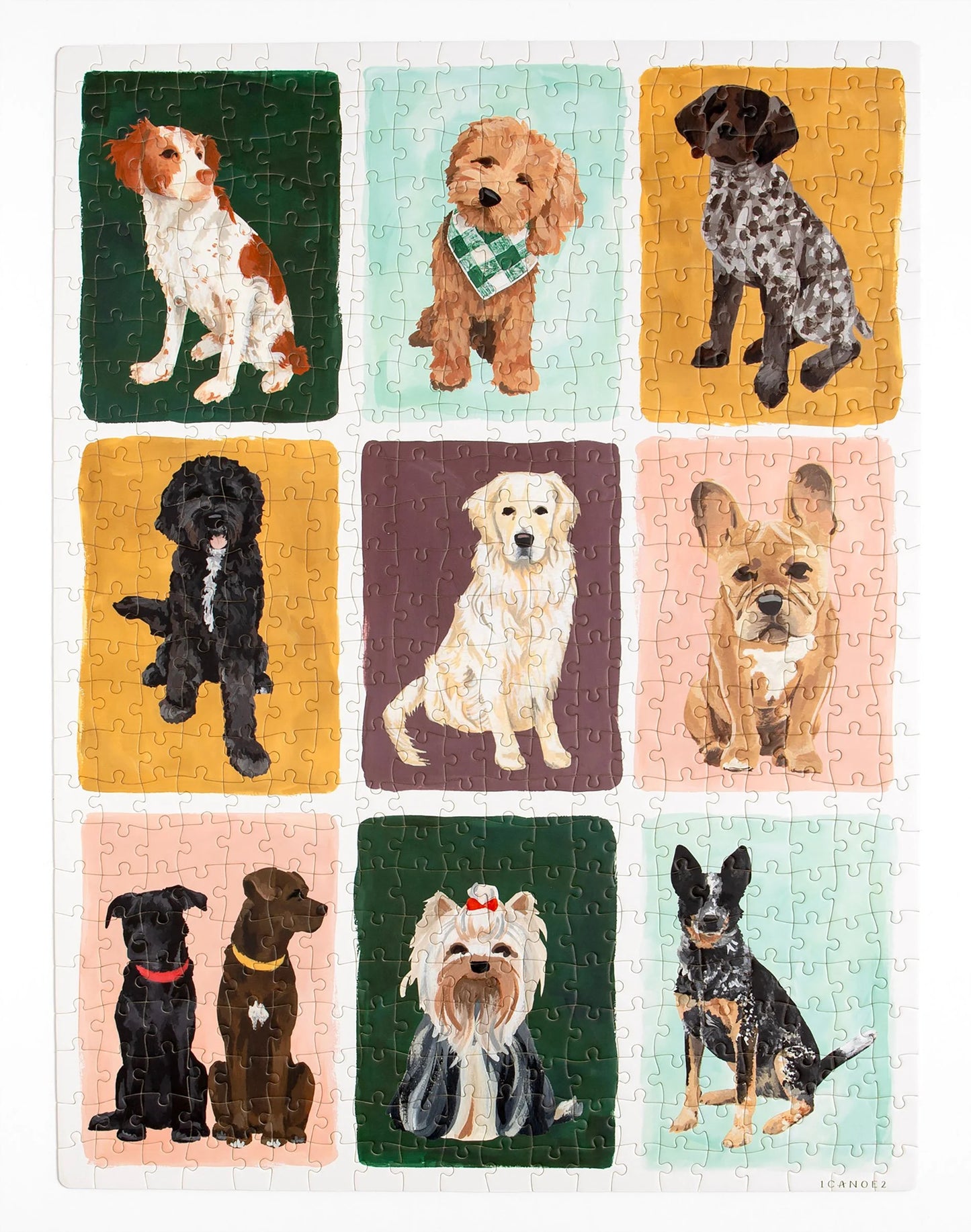 Furry Friends Dogs Grid - 500 Piece Jigsaw Puzzle