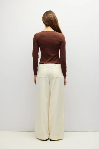 The Alicia Top - Brown/Navy