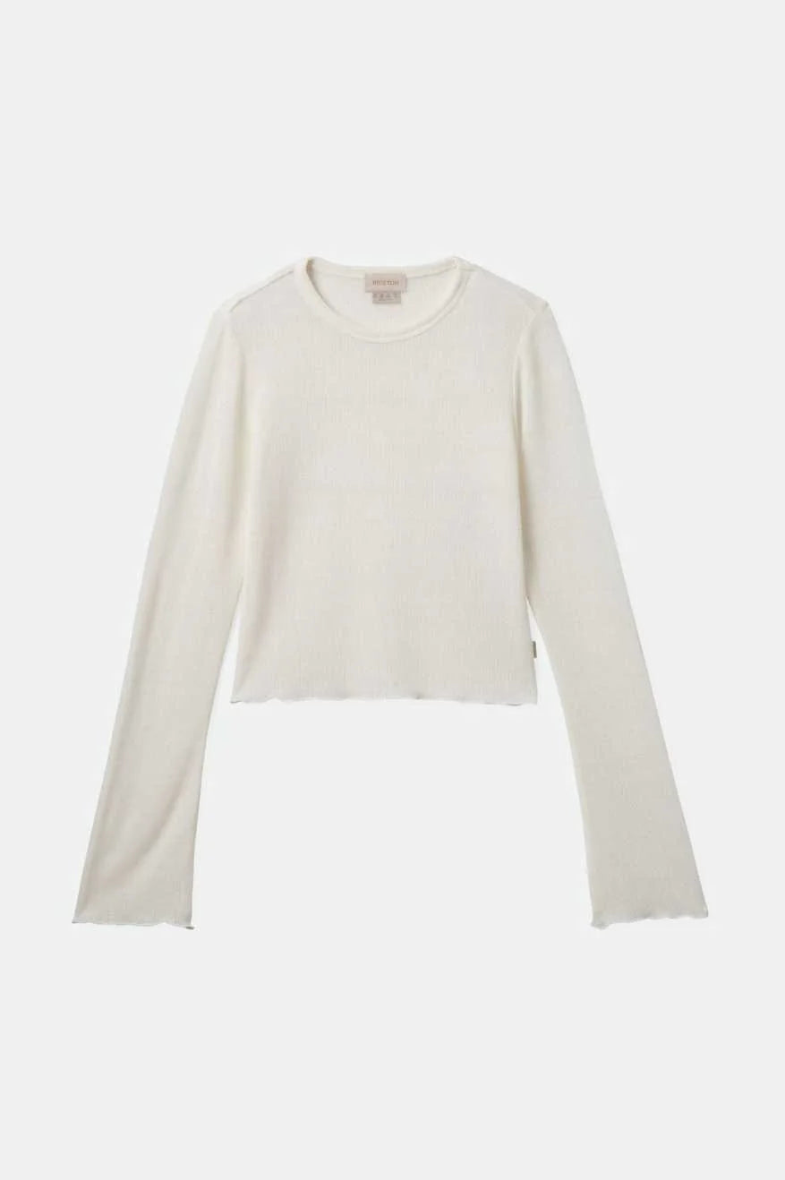 Sheer Knit Top L/S - Off White