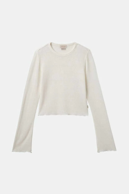 Sheer Knit Top L/S - Off White