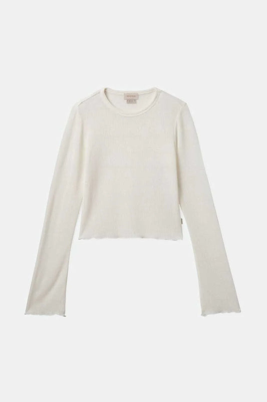 Sheer Knit Top L/S - Off White