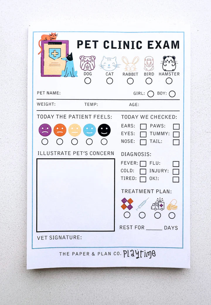 Kid's Imagination Playtime Pads - Pet Clinic Exam