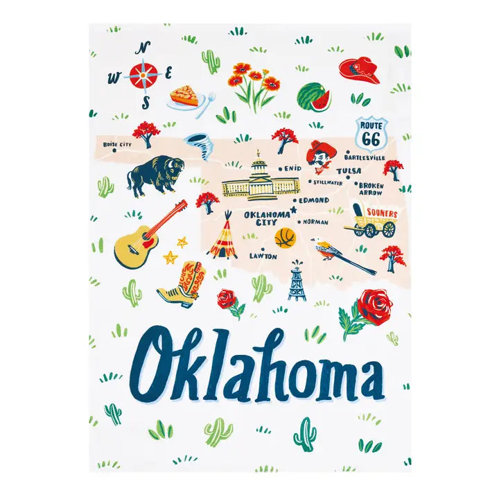 Oklahoma Printed Kitchen Towel