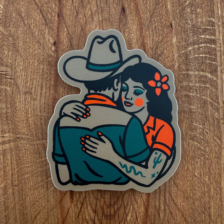 Better Together (Teal/Coral) Vinyl Sticker 3"