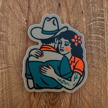 Better Together (Teal/Coral) Vinyl Sticker 3"