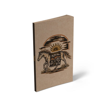 Western Horse Kraft Layflat Notebook Journal