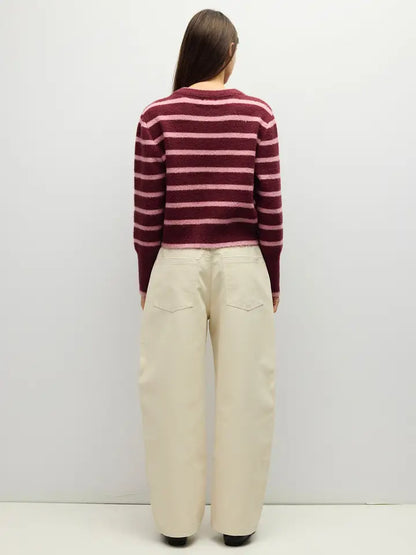 The Mckenzie Sweater - Burgundy/Pink