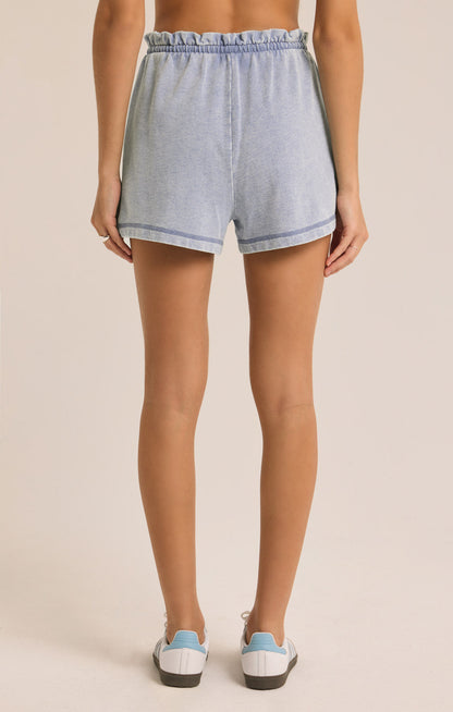 Gael Knit Denim Short - Washed Indigo