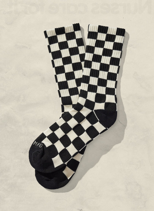 Checkerboard Socks - Black