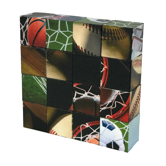 16pc Click Blocks Puzzle - Sports