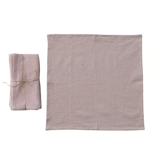 S/4 Woven Cotton Striped Napkins