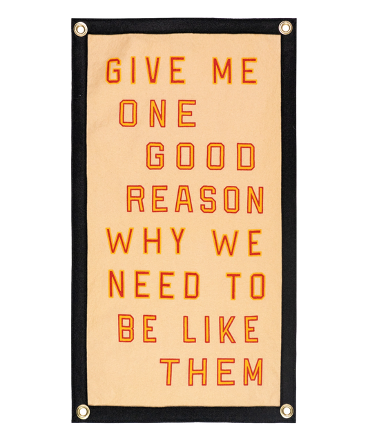 Give Me One Good Reason Camp Flag