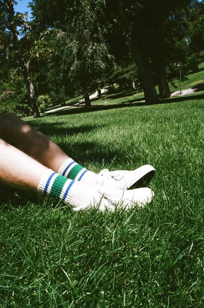 The Retro Stripe - Kelly Green/Royal