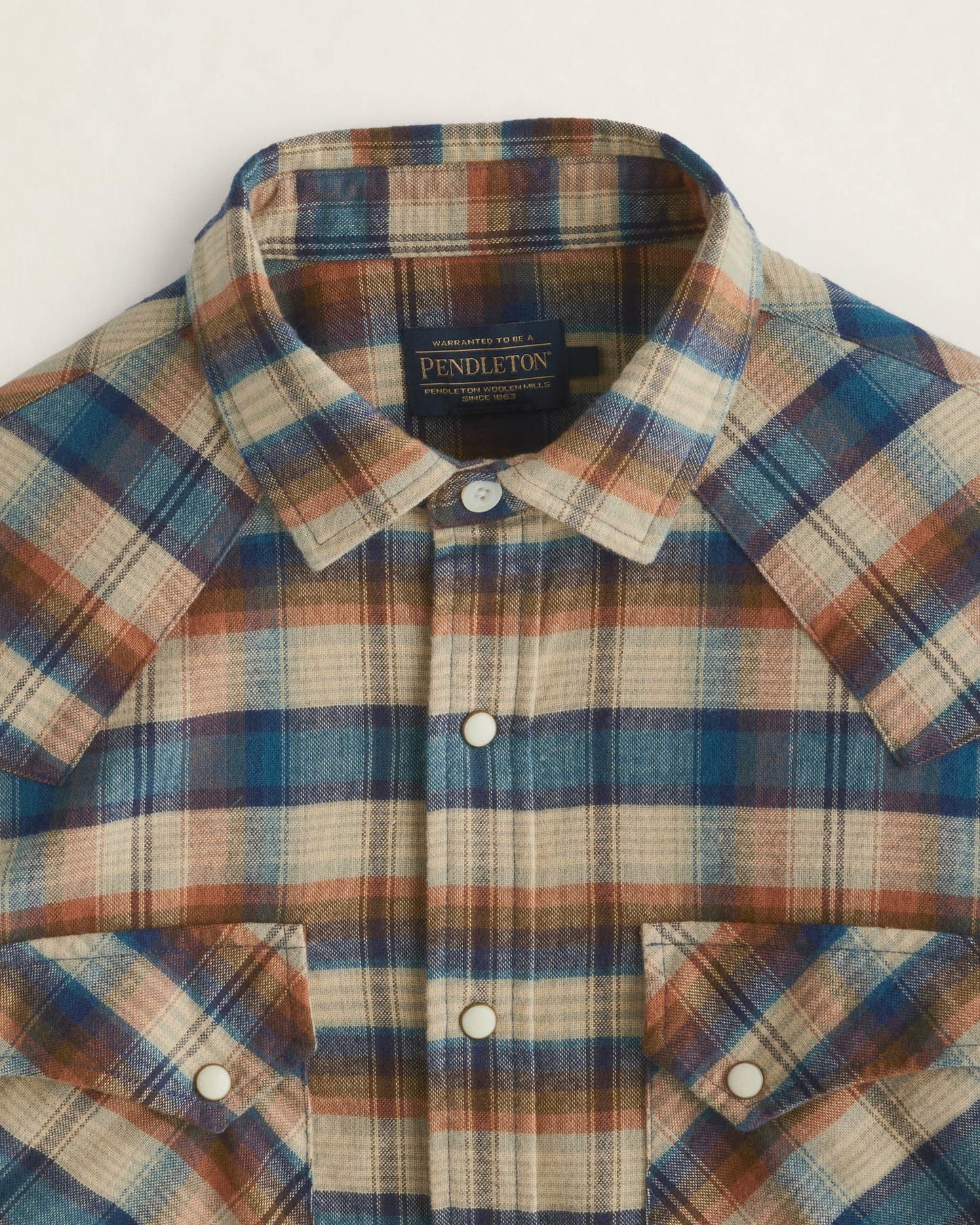 Wyatt Shirt - Khaki/Brown/Blue Plaid